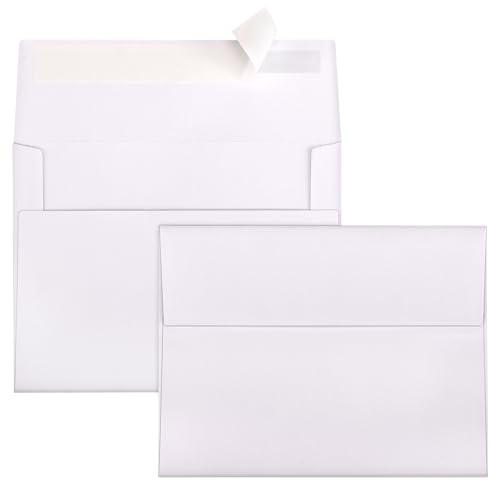 A2 Envelopes Self Seal 500 Pack - 4-3/8 x 5-3/4 White Invitation Envelopes Bulk for Postcard, Wedding, RSVP, Thank You Notes, Announcements, Greeting Cards, Photos