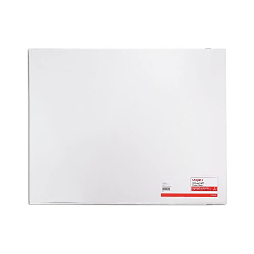 Staples 22x28 Inch White Poster Boards 20 Pack for School & Office Projects