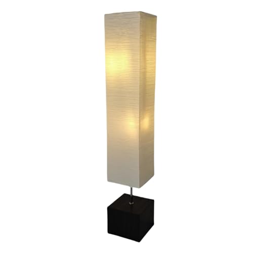 Floor Lamp for Living Room, Modern Standing Lamps, Retro Farmhouse Mid Century Lamp with Square Base for Office, Kids Room, Reading, Home Decor, Off White, 52 inch
