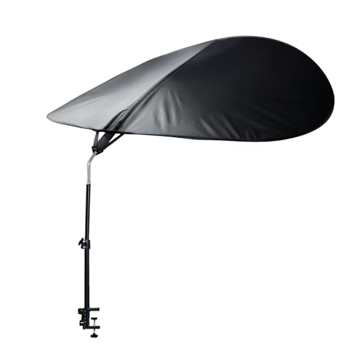 VSUNTENT 39" Round Office Cubicle Light Shade with Clamp, Anti-Glare Sunlight Blocker (Black) - 36" Version