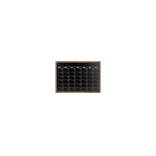 Wall Calendar, Chalkboard Style, 21.63" H x 30.75" W x 0.81" D, Black, White & Brown
