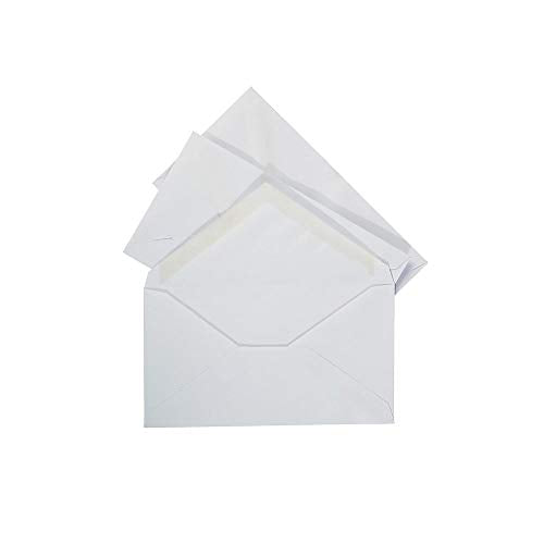 Staples #6 White Business Envelopes V-Flap Gummed Pack of 500, Style D