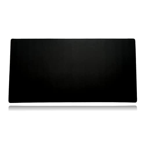 Mega Size Gaming Mouse Pad - Anti Slip Rubber Base - Stitched Edges - Large Desk Mat - 48" x 24" x 0.16" (Mega, All Black/No Logo)