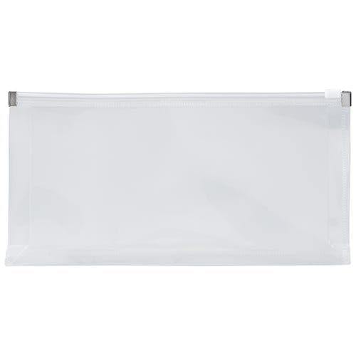 JAM Paper #10 Business Plastic Envelopes with Zip Closure - 3 Pack, Clear