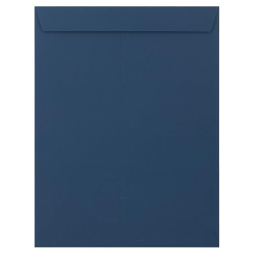 LUXPaper Navy Blue 10x13 Open End Envelopes Pack of 50 | Peel & Press, 80lb Text