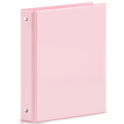 Pink 1 Inch 3-Ring Binder - Holds 175 Sheets, Clear View, PVC-Free, School & Office Use