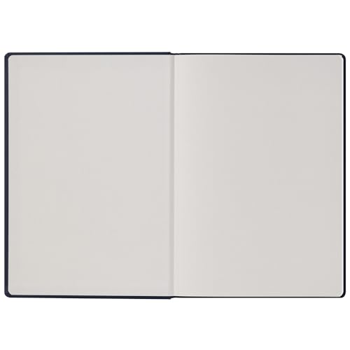 Maruman Mnemosyne Dot Grid Journal- A5, 8.5" x 6.02", 120 Sheets / 240 Pages, 5mm Doted Notebook, Book-bound With Premium Navy Hardcover, Includes Bookmark & Elastic Closure, Made in Japan