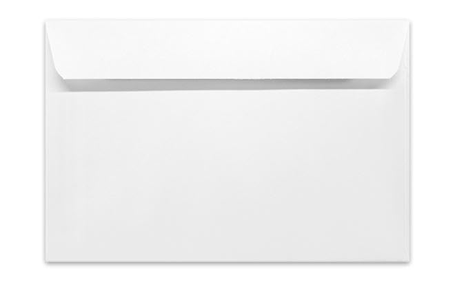 500 White Gummed Flap Booklet Envelopes 6x9 Inches for Business & Office Use