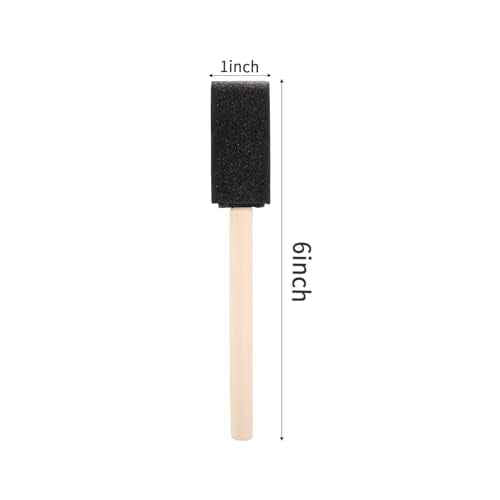 1" Foam Paint Brushes - 100 Pack, 1-Inch Painting Sponges - Premium Foam Brushes - Lightweight & Durable - Sponge Brush Ideal for Painting, Crafting, Acrylics, Stains, Varnishes (Black)
