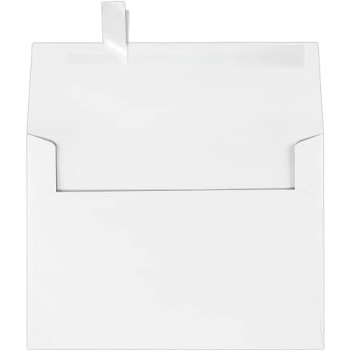 LUXPaper A7 Invitation Envelopes | Peel & Press | 5 1/4" x 7 1/4" | Bright White | 32lb. Paper Weight (80lb. Text) | 50 Qty