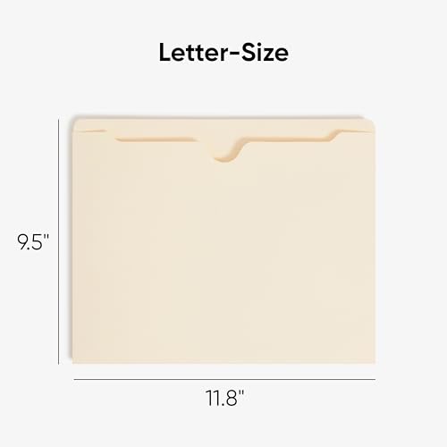 Smead File Jackets, 25 Count, Manila, Reinforced Straight-Cut Tabs, Letter Size (75499)