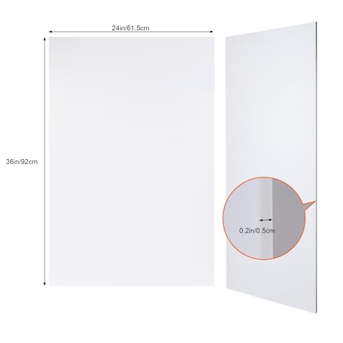 HcnYcr 3 Pack White Foam Boards 24x36 Inches 0.2 Inch Thick for Projects & Displays