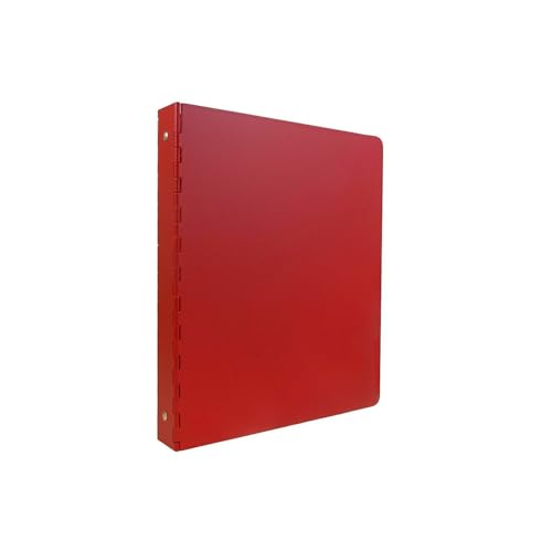 JAM PAPER Aluminium 1 inch Binders - Red Aluminum 3 Ring Binder - Sold Individually