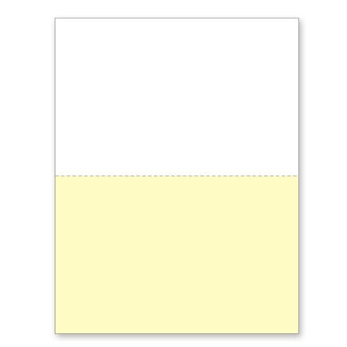 NextDayLabels - Pack of 500 Sheets 8-1/2 x 11" 2 Part Perforated Paper, Great for Invoices, Receipt, Statement etc. (White/Yellow)