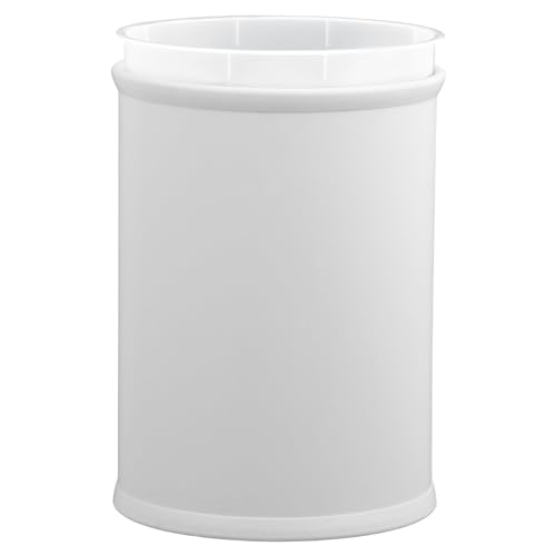 Kraftware Rainbow Oval Wastebasket with Plastic Liner, Adding Color and Fun to The Bathroom and All Other Rooms in The Home or Entertainment Space, 13 Quart Capacity, 2 Piece Set, White