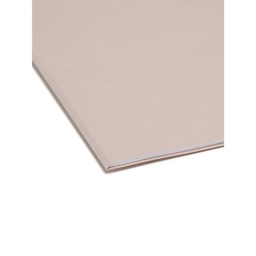 Smead File Folder, Reinforced 1/3-Cut Tab, Letter Size, Gray, 100 per Box (12334)