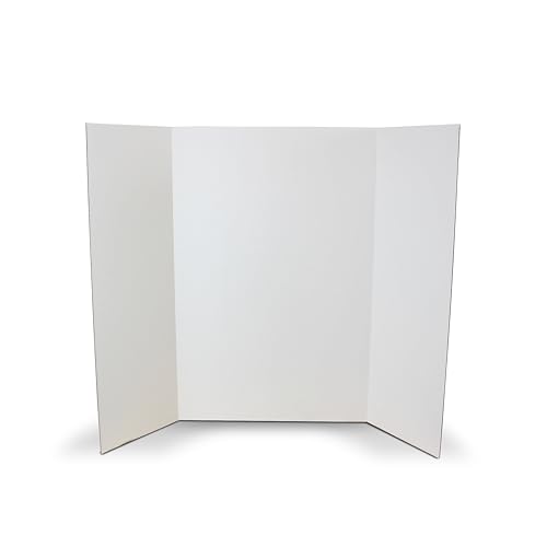 Flipside Products 28" x 40" White 1-Ply Project Boards, Great for Classrooms, Science Fairs, Office Presentations, Display for Pictures - 6 Pack
