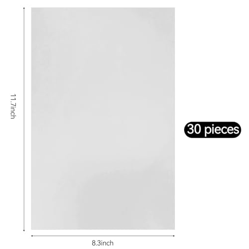 30 Sheets Metallic Silver Cardstock Paper - A4 Size (250gsm), Mirror Finish Silver Foil Board for Crafting, Invitations, and Decorations - Die Cut and Plotter Compatible