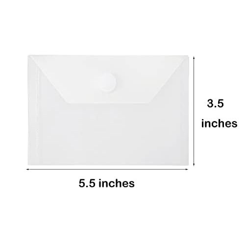 3x5 Plastic Envelopes Hook Loop Closure Coupon Receipt Storage Holder 80 Pack (80 pack)
