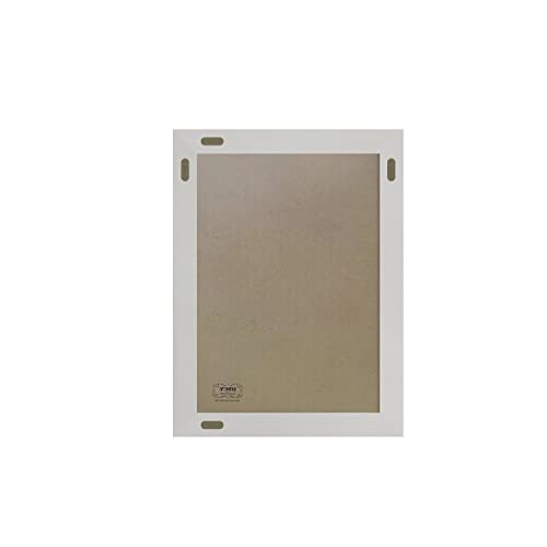 HBCY Creations 20" X 30" Matte White Solid Wood Frame Wall Chalkboard, Magnetic Surface, Home D?cor, Restaurant & Caf? Menus, Blackboard, Includes Chalk, Eraser & Hanging Hardware