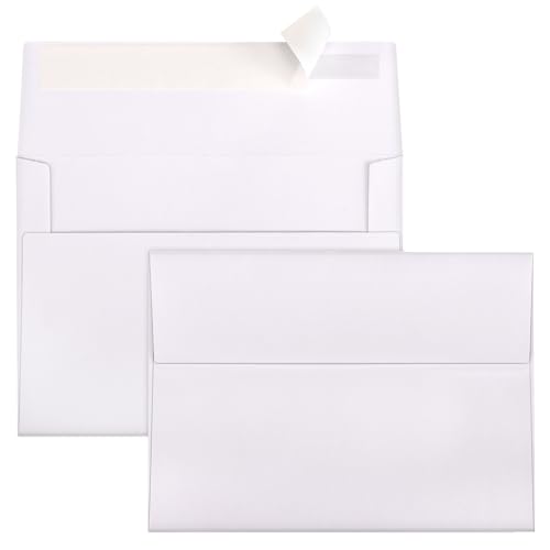 A6 Envelopes Self Seal 500 Pack - 4.75x6.5 White Invitation Envelopes Bulk for 4x6 Postcard, Wedding, RSVP, Thank You Notes, Announcements, Greeting Cards, Photos