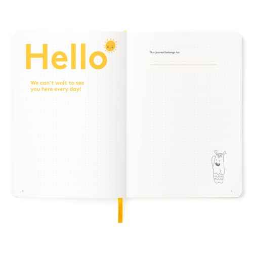HappyMe - Adult Growth Journal, Wellness Notebook with 180 Pages, Daily Prompts for Gratitude, Positivity, Self-Discovery, Reflection, and Affirmations, Ideal for Ages 18+, in English (US), (Yellow)