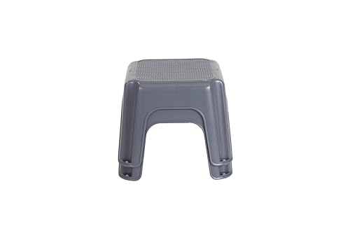 Rubbermaid One-Step Stool Gray 7" Plastic Step Stool Holds 200 lb