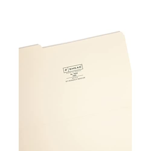 Smead Interior File Folder, 1/3-Cut Tab, Legal Size, Manila, 100 per Box (15230)