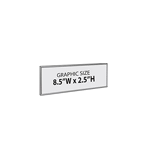 Azar Displays, 122018, Adhesive Clear Acrylic Wall Sign Holder Display, Landscape Frame for Posters, Flyers, Art, Business, School, Nameplates & Doorway Signs, 10 Pack, 8.5" x 2.5"