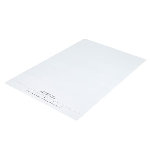 HouseLabels - 25 count - 12x15.5 inch (Size #5) Strong, Tearproof White Returnable Poly Mailers with Suffocation Warning and a Second Adhesive Strip which Creates a New Closure for Return Shipping