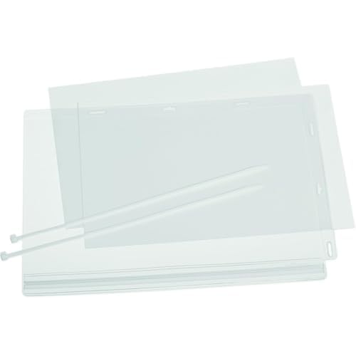 Durable Water-Resistant Sign Holder Pockets with Cable Ties - Letter Size 8.3" x 11.7" Inches - IPX5 Tested Transparent Document Holders - Perfect for Outdoor Information Displays - Pack of 5