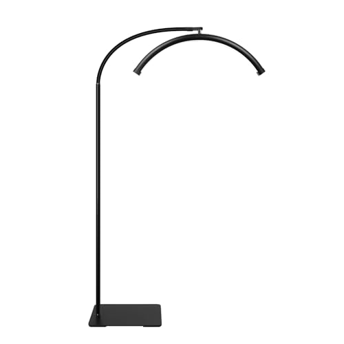 Half Moon LED Floor Lamp - Professional 19-inch Shadow-Free Light for Lash Techs, Estheticians & Tattoo Artists | Dimmable for Eyelash Extensions, Nail Art, Home & Office