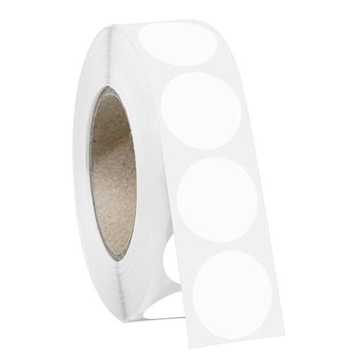 1000 PCS 3/4" White Dot Stickers Round Circle Colored Coding Labels Garage Yard Sale Dot Stickers for Toddlers, Classroom£¬Office