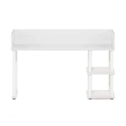 Furinno Classic Desk Shelf, 3-Shelf Desktop Hutch, Book Shelf, Desk Organzier, for Office Supplies, Office Desk Accessories, White
