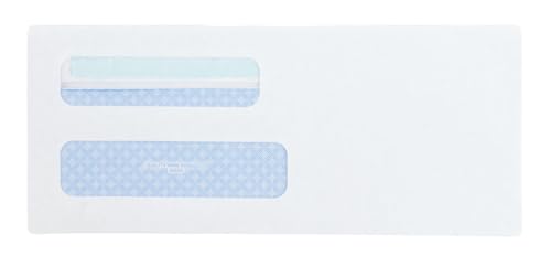 Quality Park #8 5/8 Security Double Window Self Seal Envelopes 500 Count