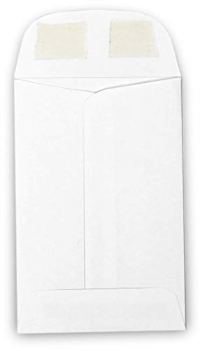 White Guardian 500 Pack Small Coin Envelopes 3x4.5 Inches Gummed Flap
