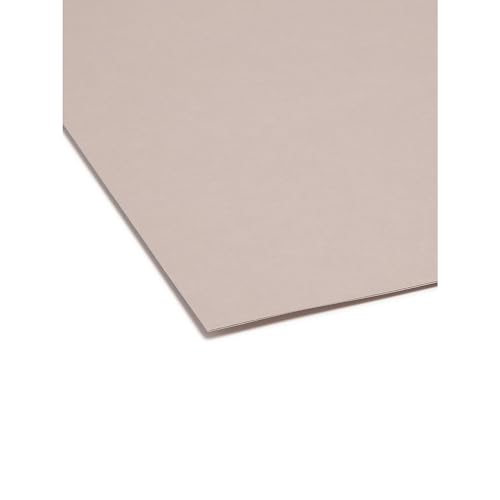 Smead File Folder, Reinforced 1/3-Cut Tab, Letter Size, Gray, 100 per Box (12334)