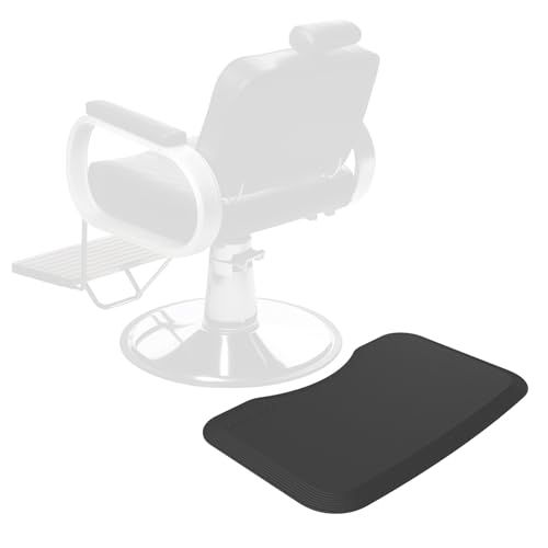 Anti Fatigue Salon Mat for Hair Stylist Anti-Slip Antique Series Salon & Barber Shop Chair Floor Mat (17''x28'' x 5/8'',Black)