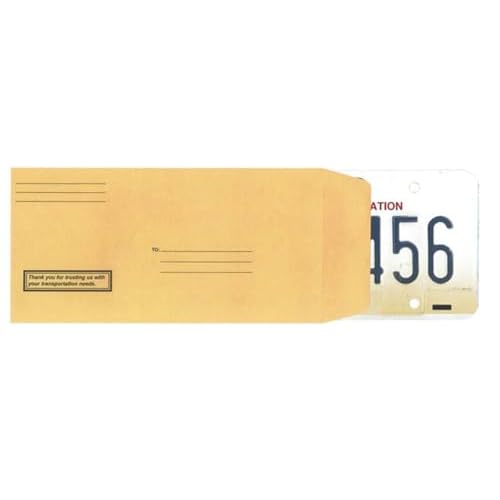 Pre-Printed License Plate Envelopes - Self Seal - (100 per Box)