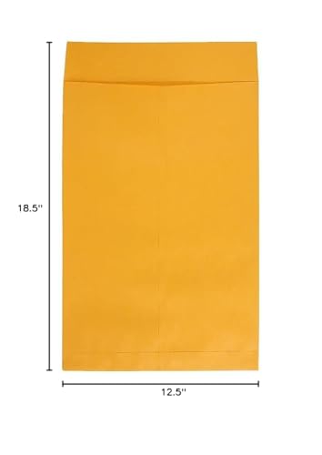 Quality Park Jumbo Kraft Envelopes 12-1/2 x 18-1/2 Ungummed Catalog Storage