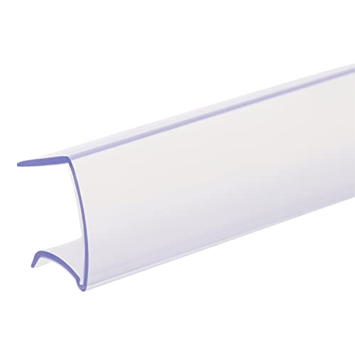 SmartSign Shelf Clip Label Holder | 1.125" x 6" Clear Plastic, for 1" Thick Shelves, Pack of 10