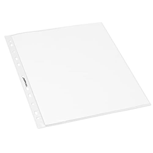 TYH Supplies 1000 Pack Clear Sheet Protectors for 3 Ring Binder | 8.5 x 11 Inch | Glossy Standard 11 Hole Plastic Page Protectors for Home, Office, and School | Top Loader Plastic Sleeves