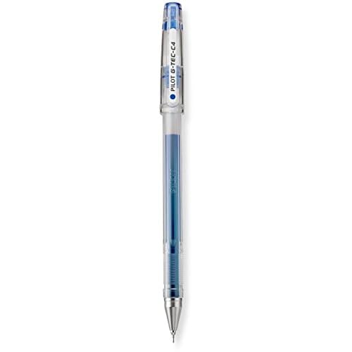 Pilot G-Tec-C4 Gel Rolling Ball Pens, Ultra Fine Point Bundle, 1 Dozen Blue, 1 Dozen Black