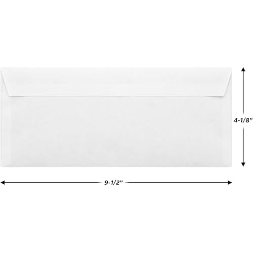 Mead #10 Security Business Envelopes Letter Size 4-1/8" x 9-1/2" ? Peel and Seal, Privacy Lined, No-Window, Press-It Seal-It Self-Adhesive for Home & Office Mailing, 45 Count (75026)