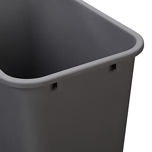 10 Gallon Commercial Office Wastebasket - Gray 2-Pack | Easy to Clean