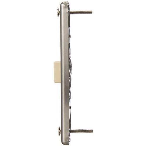 Leviton Telephone Wall Phone Wallplate Surface Mount Jack, 1 Modular 6P4C Jack, Screw-Down Connection, Stainless Steel, C0256-SS