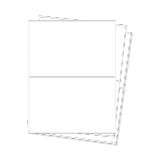 RBHK 8.5 x 5.5 Inches Half Sheet Self Adhesive Shipping Address Labels for Laser and Inkjet Printer, Rounded Corner, 1000 Labels