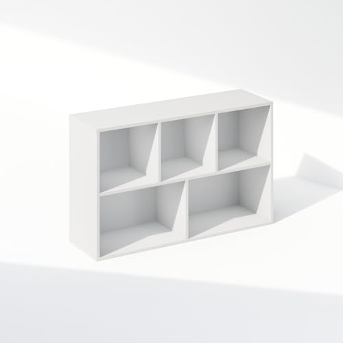 Furinno Reed White 5-Cube Reversible Closet Organizer Shelves