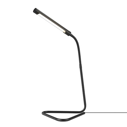 GLOBE Electric 56060 Arden 12" LED Integrated Desk Lamp, Adjustable Gooseneck, in-Line On Off Switch, USB Cable Included, 7 Watts, 200 Lumens,Black