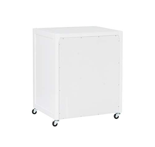 Linon Sadie White Rolling File Cabinet